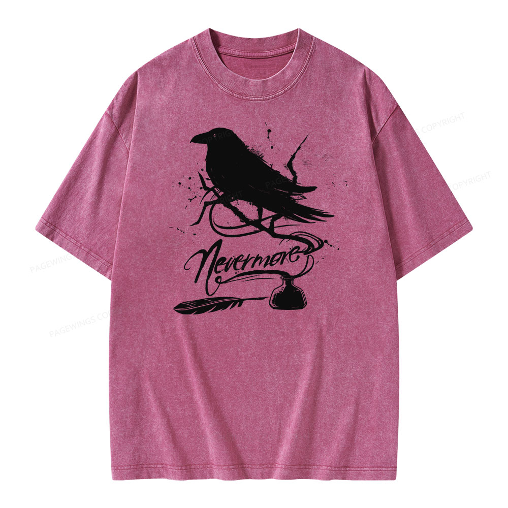 Pagewing  Nevermore Unisex Washed T-shirt