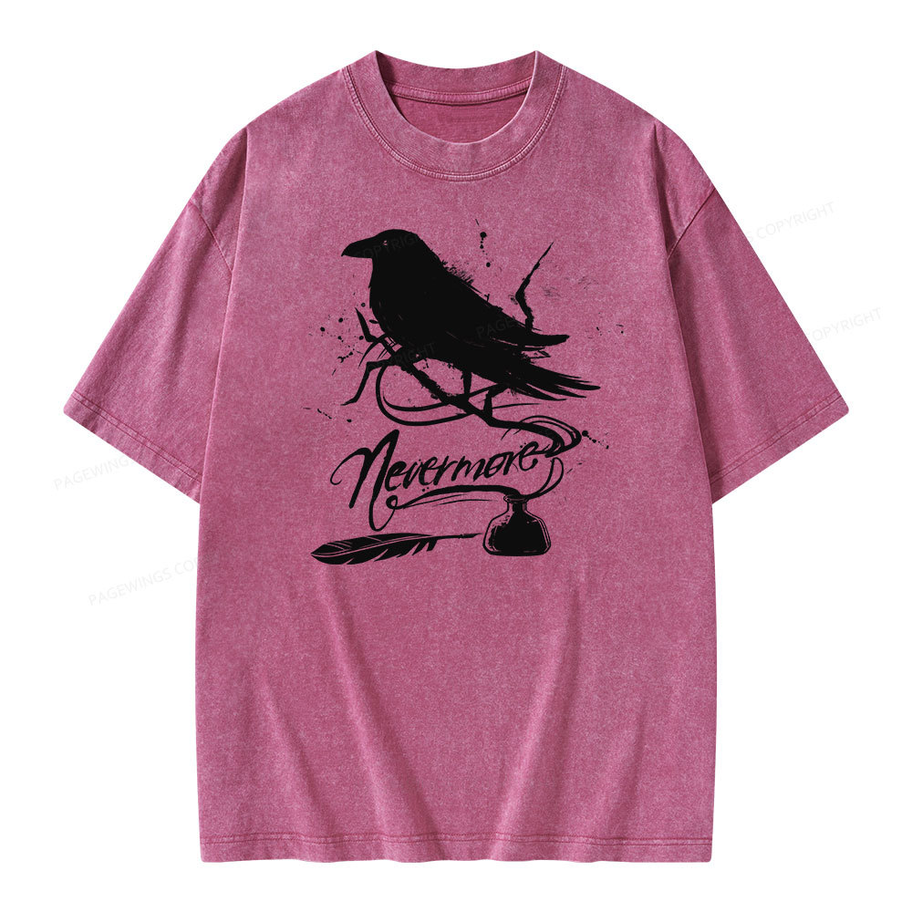 Pagewing Nevermore Unisex Washed T-shirt
