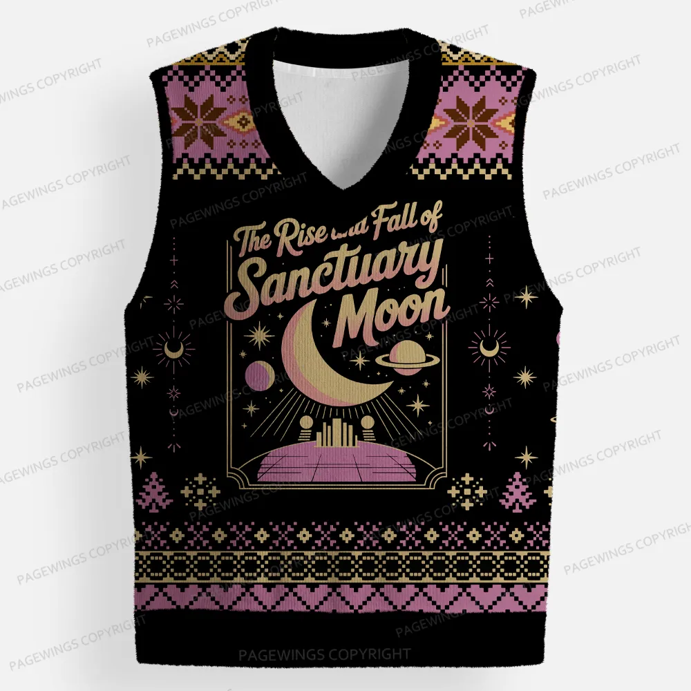Pagewings The Rise And Fall Of Sanctuary Moon Unisex V-Neck Ugly Knit Vest