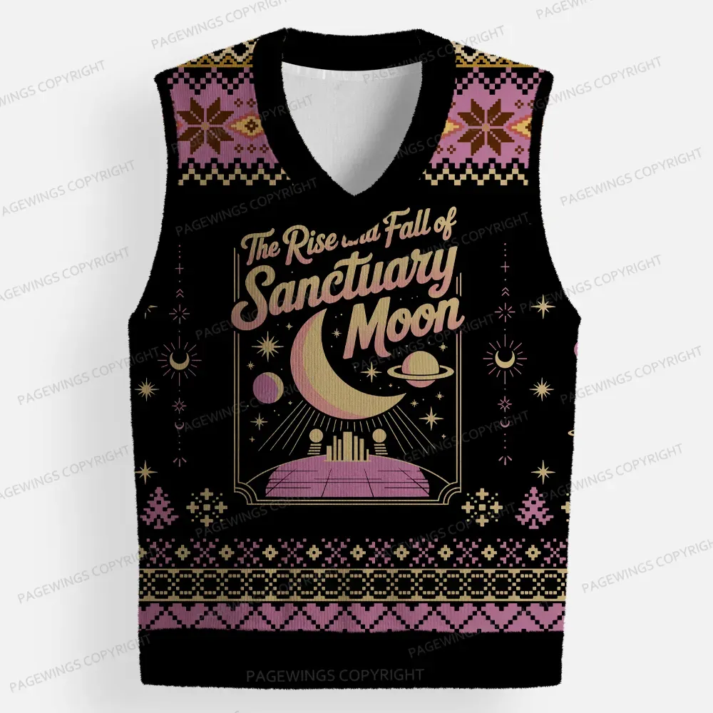 Pagewings The Rise And Fall Of Sanctuary Moon Unisex V-Neck Ugly Knit Vest