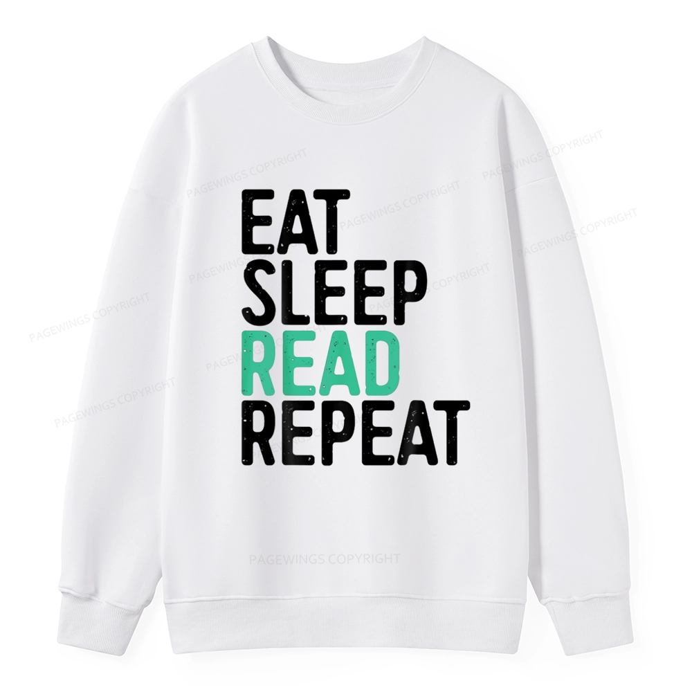 Pagewings Eat Sleep Read Repeat Unisex Classic Sweatshirt