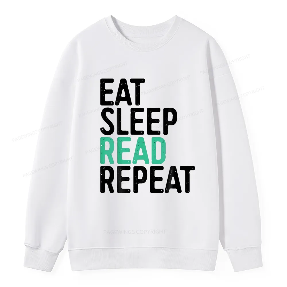 Pagewings Eat Sleep Read Repeat Unisex Classic Sweatshirt