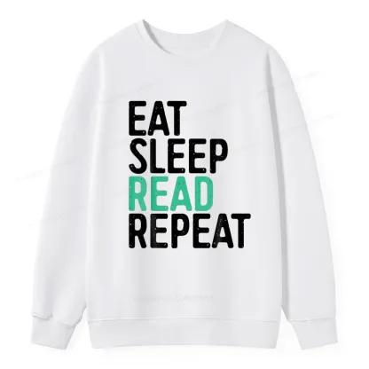 Pagewings Eat Sleep Read Repeat Unisex Classic Sweatshirt
