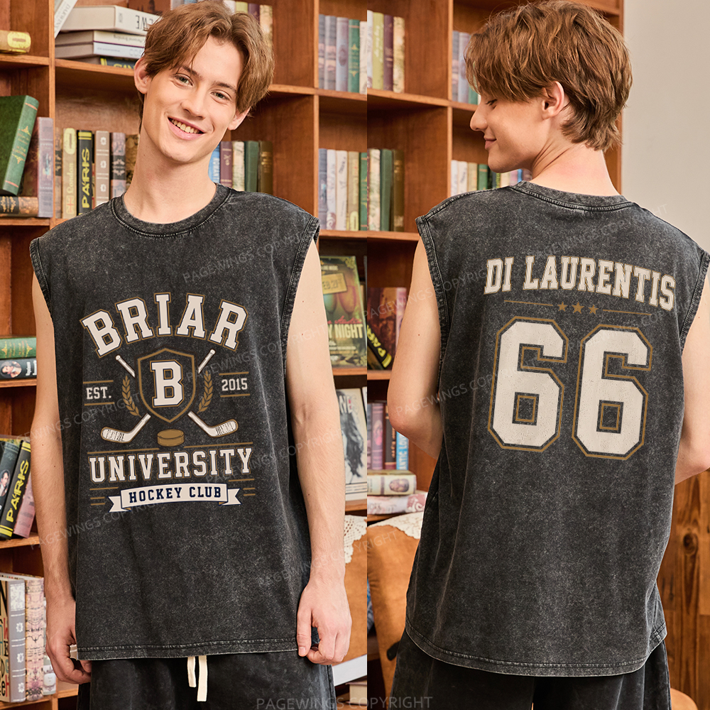 Pagewings Hockey Romance Washed Tank Top