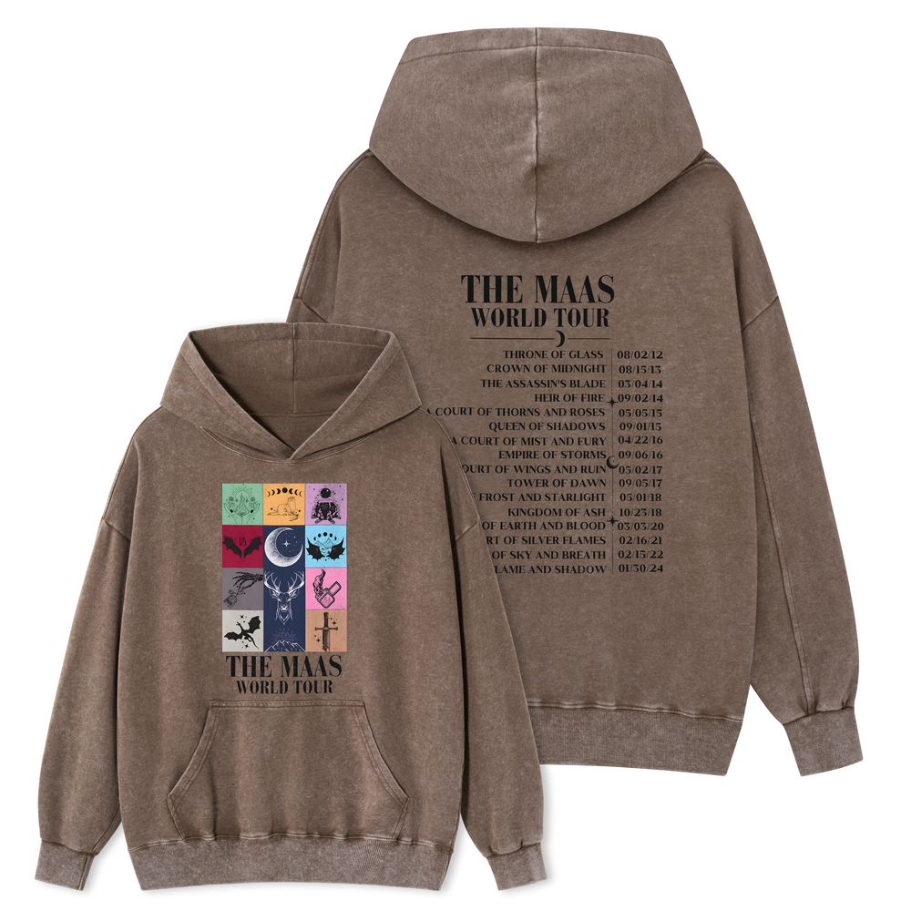Pagewings World Tour Unisex Washed Hoodie