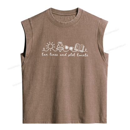 Pagewings Summer Reading Women's Washed Tank Top