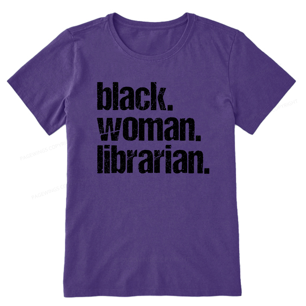 Pagewings Black Woman Librarian Unisex Classic T-shirt