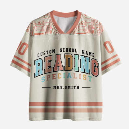 Pagewings Personalized  School Name Unisex Mesh Jersey