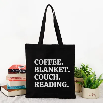 Pagewings Coffee Blanket Couch Reading Tote Bag