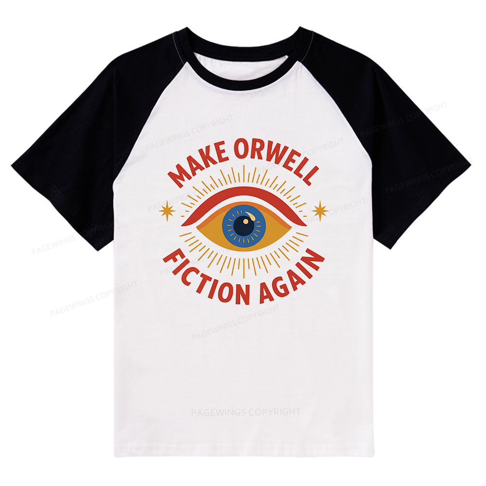 Pagewings Dystopia Quote Raglan T-shirt
