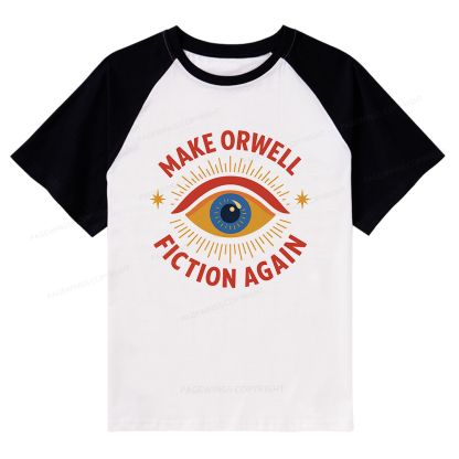 Pagewings Dystopia Quote Raglan T-shirt