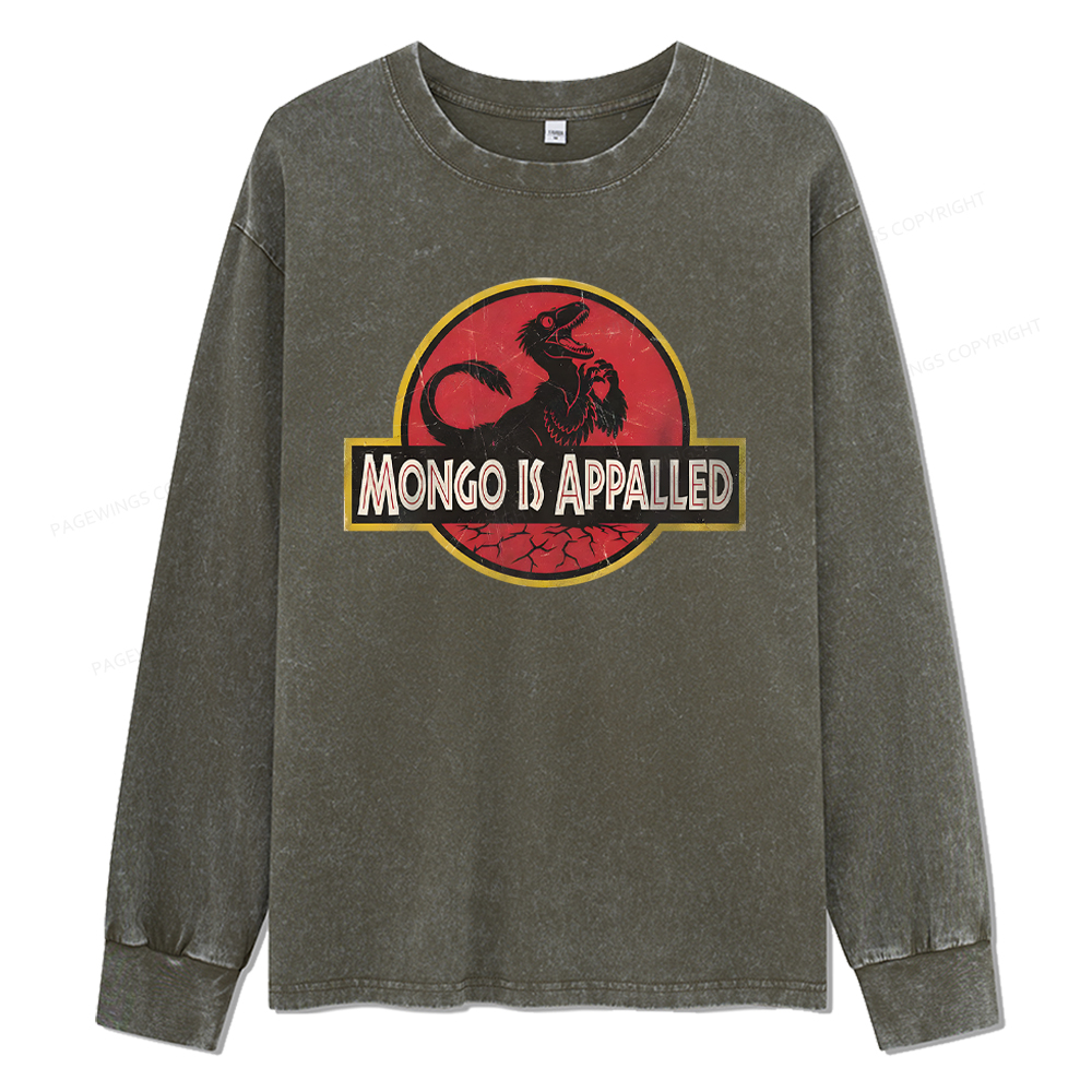 Pagewings Mongo Is Appalled Unisex Washed Long Sleeve T-shirt