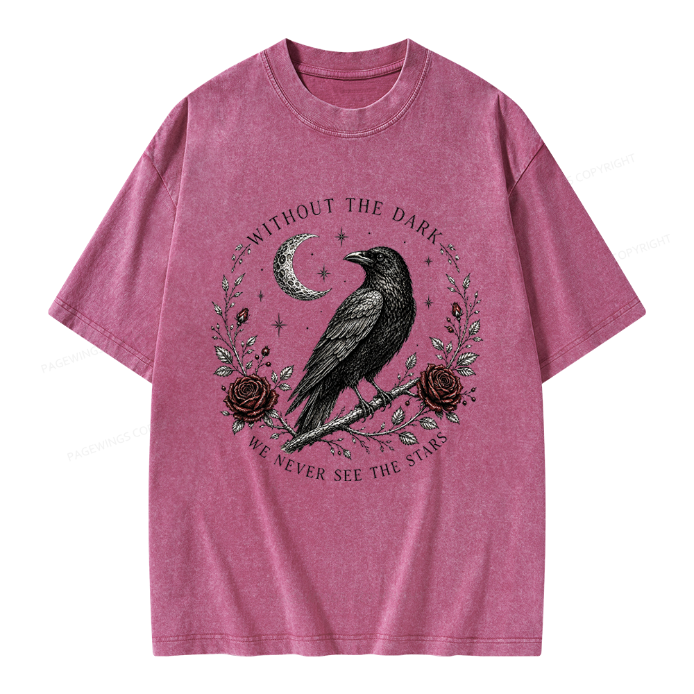 Pagewings Gothic Raven Unisex Washed T-shirt