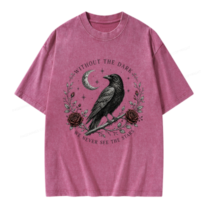 Pagewings Gothic Raven Unisex Washed T-shirt