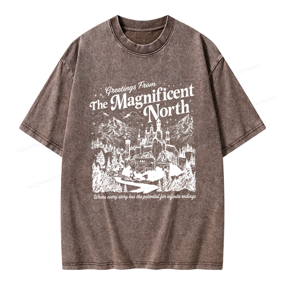 Pagewings Fantasy Reader Unisex Washed T-shirt