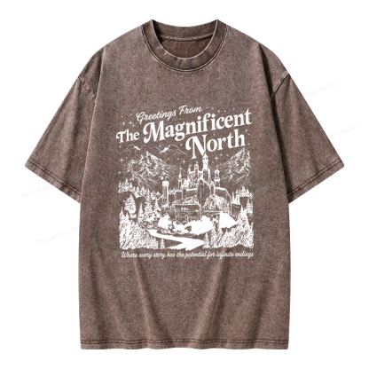 Pagewings Fantasy Reader Unisex Washed T-shirt
