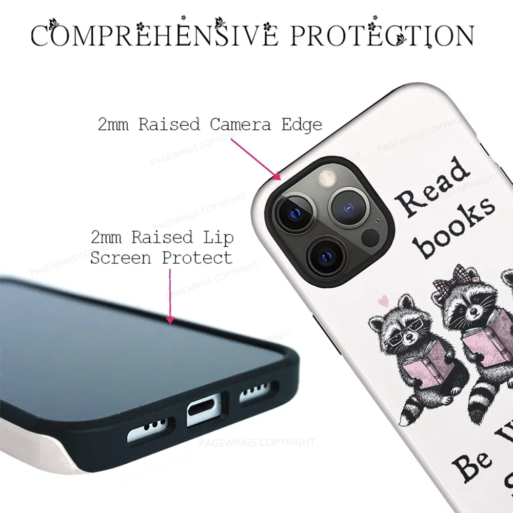Pagewings Read Books Be Kind Stay Weird Phone Case