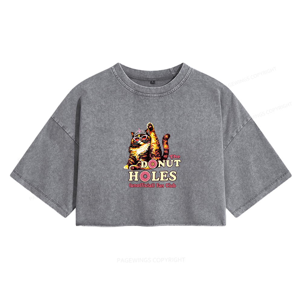 Pagewings Sci Fi Bookish Women's Washed Cropped T-shirt
