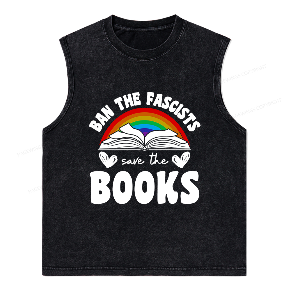 Pagewings Banned books T-Shirt Unisex Washed Tank Top