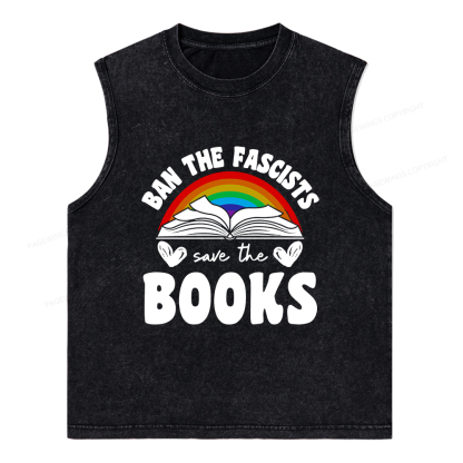 Pagewings Banned books T-Shirt Unisex Washed Tank Top