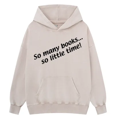 Pagewings So Many Books So Little Time Unisex Washed Hoodie