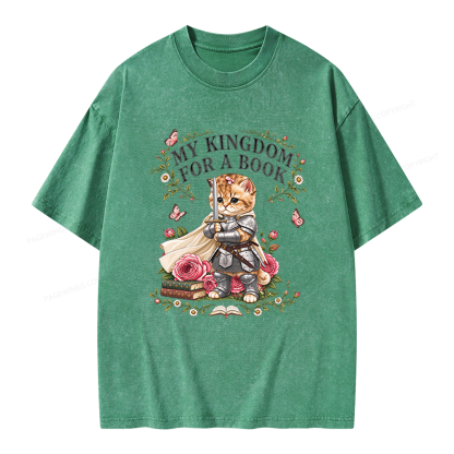 Pagewings My Kingdom For A Books Unisex Washed T-shirt