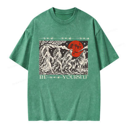 Pagewings Be Yourself Unisex Washed T-shirt
