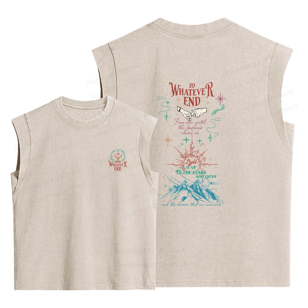 Pagewings To Whatever End Women's Washed Tank Top