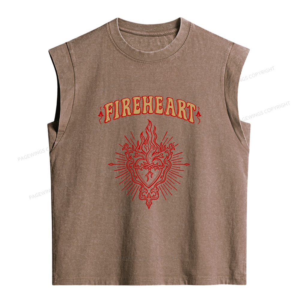Pagewings Fireheart Women's Washed Tank Top