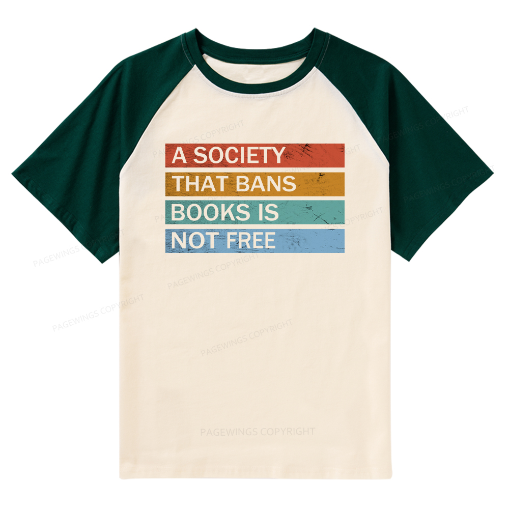 Pagewings Banned Books Shirt, Read Banned Books Raglan T-shirt