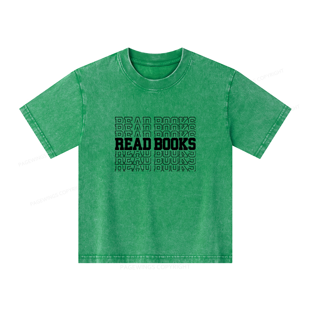 Pagewings Week and Library Unisex Kids Washed T-shirt