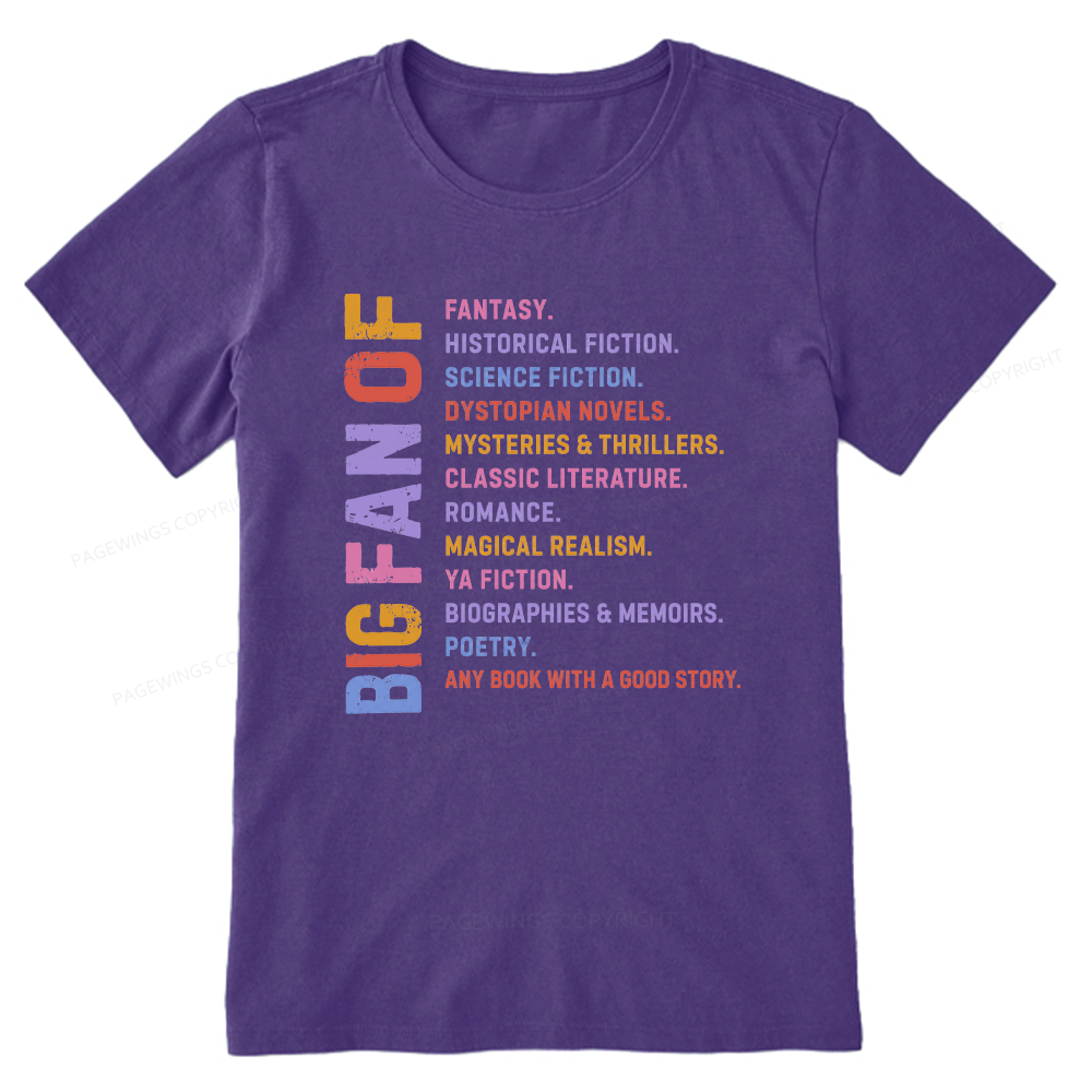 Pagewings Big Fan of Books Unisex Classic T-shirt