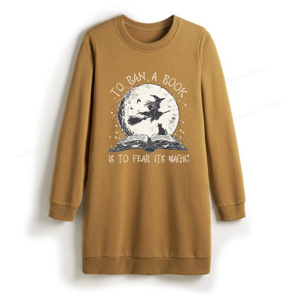 Pagewings Halloween Witch Book Sweatshirt Dress