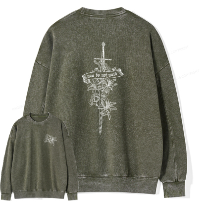 Pagewings You Do Not Yield Unisex Washed Sweatshirt