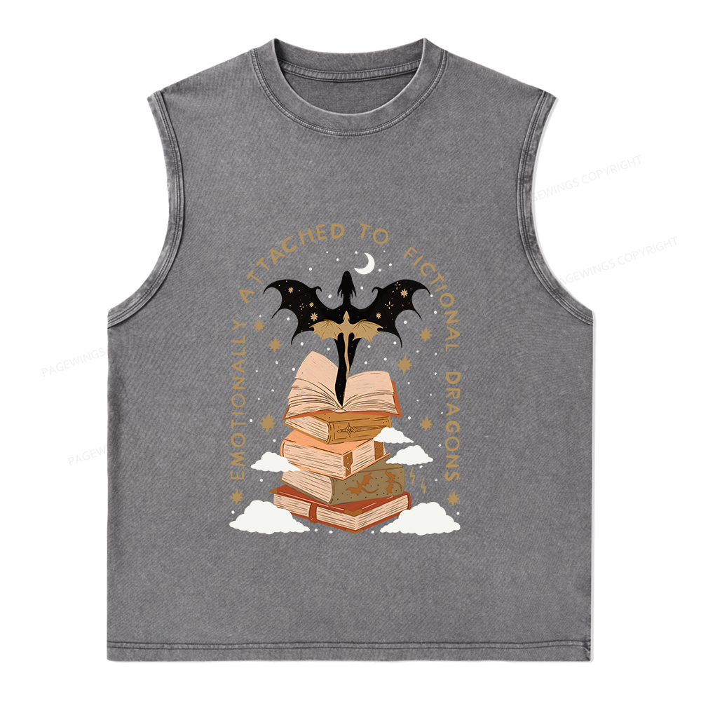 Pagewings Fantasy Romance Reader Gift Romantacy Unisex Washed Tank Top