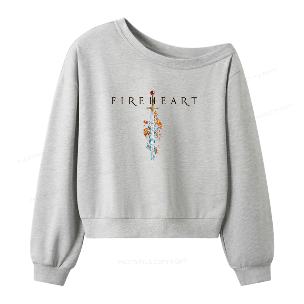 Pagewing Reading Fantasy Bookish Women Off Shoulder Sweatshirt