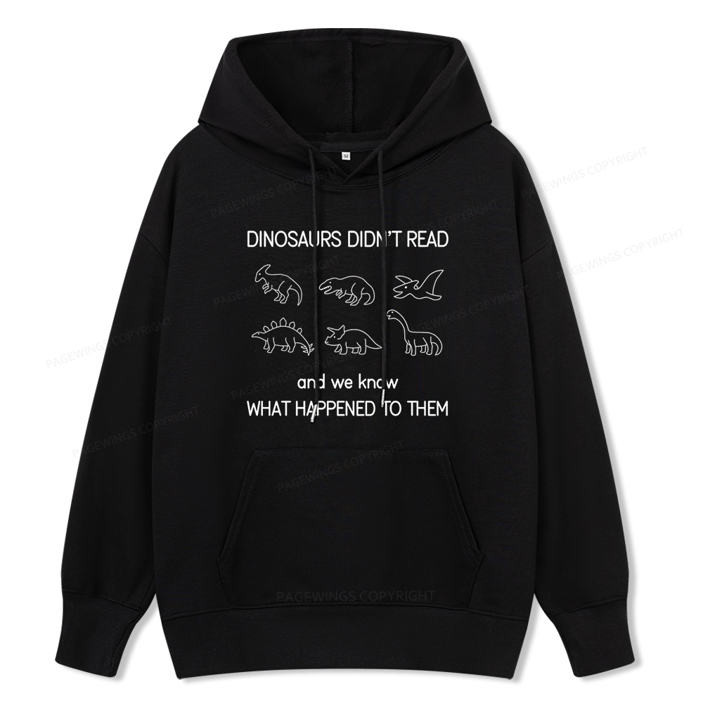 Pagewings Dinosaur Didn't Read Book Unisex Classic Hoodie