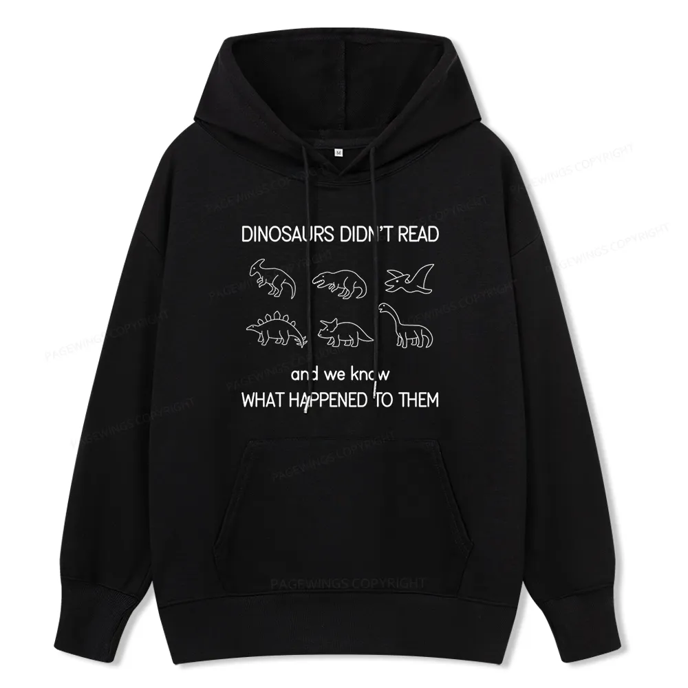 Pagewings Dinosaur Didn't Read Book Unisex Classic Hoodie