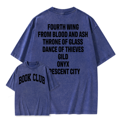 Pagewings Personalized Book Club Unisex Washed T-shirt