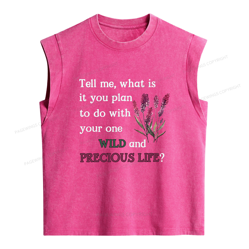 Pagewings Inspriational Quote Women's Washed Tank Top