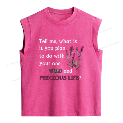 Pagewings Inspriational Quote Women's Washed Tank Top