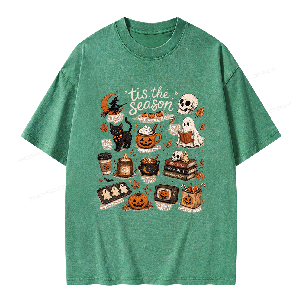 Pagewings Tis The Season Unisex Washed T-shirt
