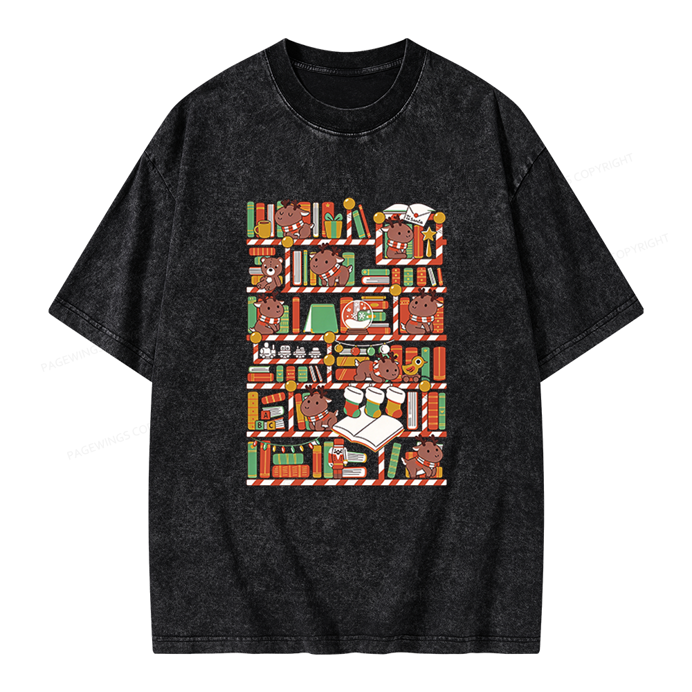Pagewings Toys Library Unisex Washed T-shirt