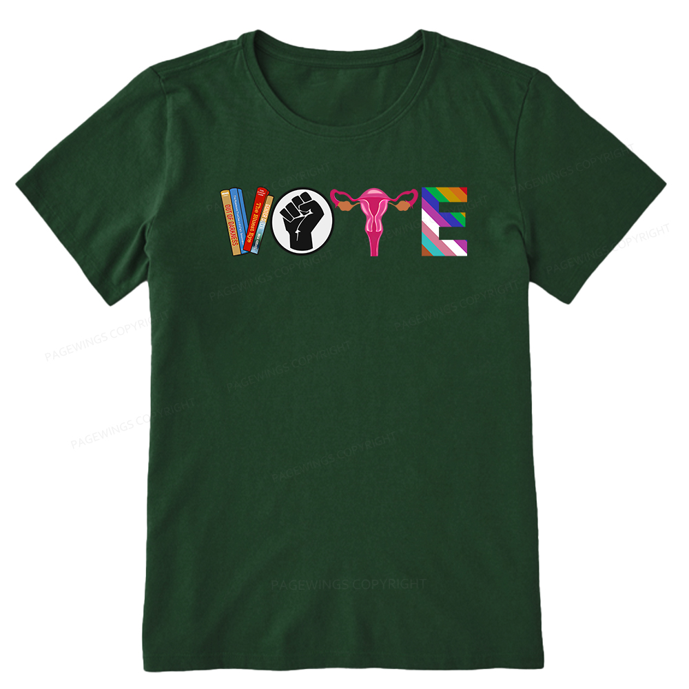 Pagewings VOTE Banned Books T-Shirt Unisex Classic T-shirt