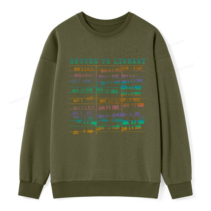 Pagewing Vintage Library Rainbow Unisex Classic Sweatshirt