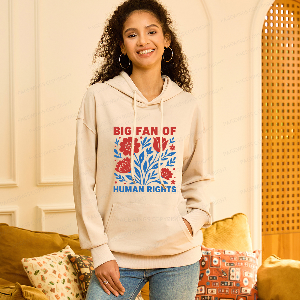 Pagewings Big Fan Of Human Rights Unisex Classic Hoodie