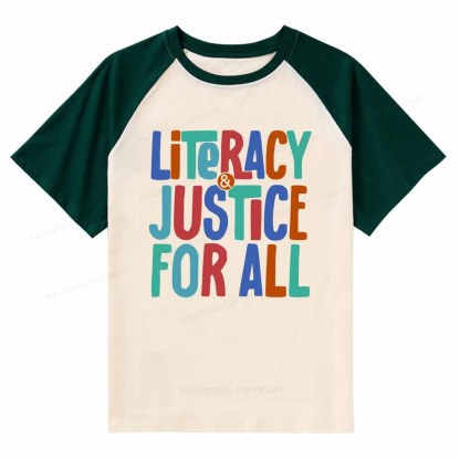 Pagewings Reading Shirt, Book Club Shirt Raglan T-shirt
