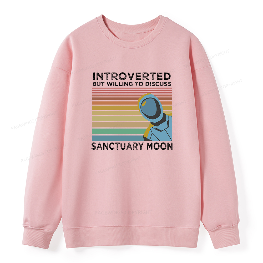 Pagewings Introverted But Willing to Discuss Sanctuary Moon Unisex Classic Sweatshirt