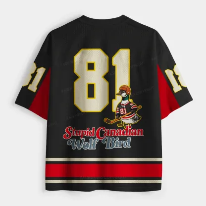 Pagewings Stupid Canadian Wolf Bird Unisex Mesh Jersey