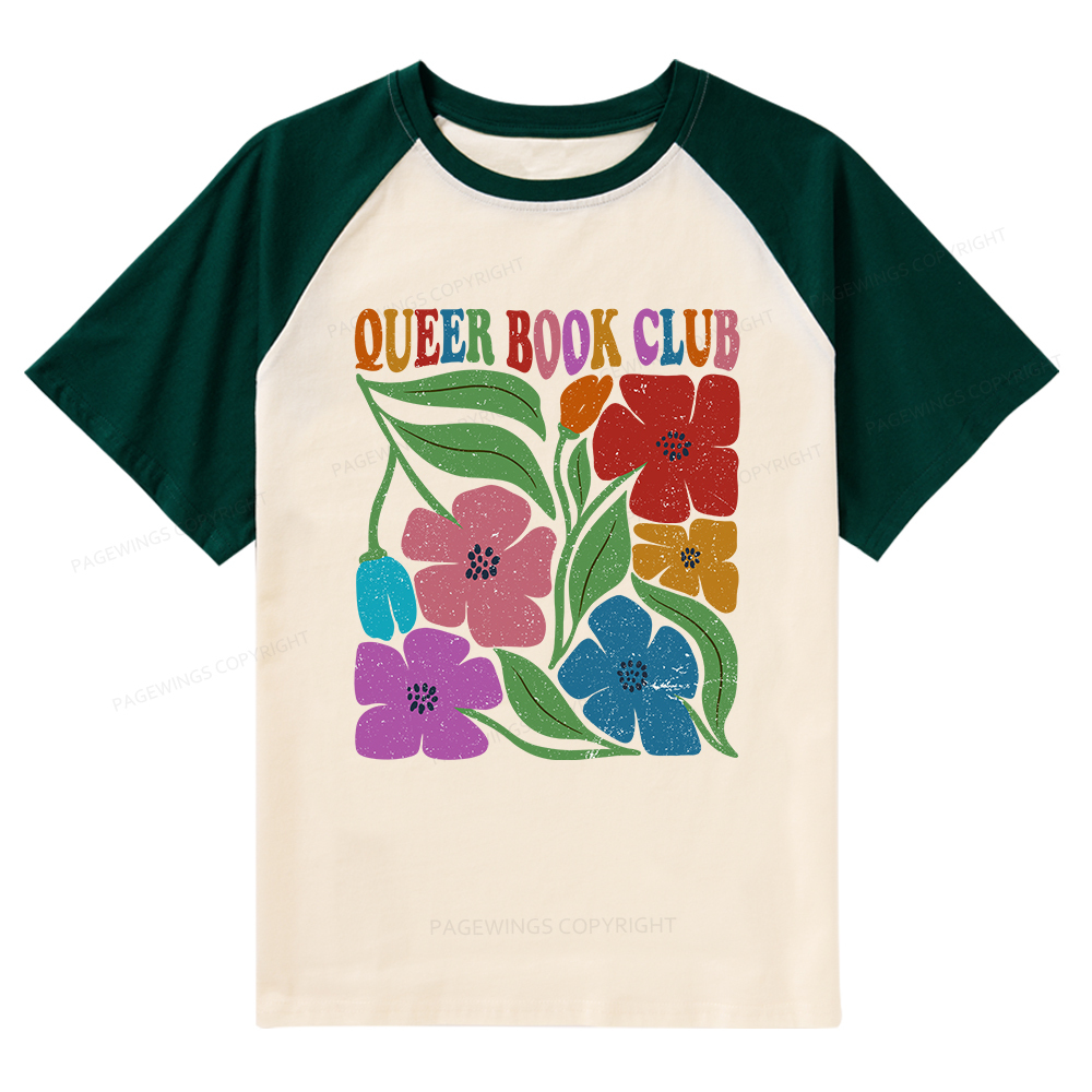 Pagewings Queer Book Club Raglan T-shirt